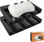 Silicone Soap Dish,Self Draining Soap Holder Perfect for Shower,Bathroom Sink,Kitchen Sink & Travel,Non-Slip Bar Soap Holder Extend Soap Life,Keep Soap Bars Dry & Easy Cleaning Black-2Pcs