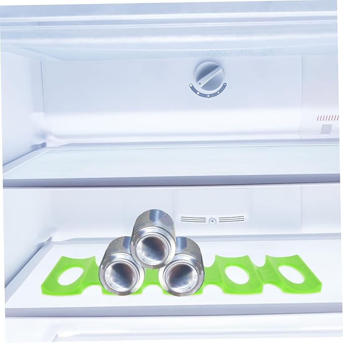 IMIKEYA 2pcs Silicone Beer Pad and Beverage Stacking Mat Non-slip Organizer for Beer Wine Cans and Drinks for Home Parties and Refrigerators Green
