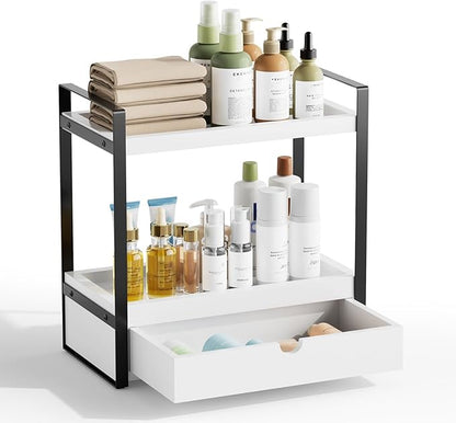Boulphia 2-Tier Bathroom Organizer (White - New)