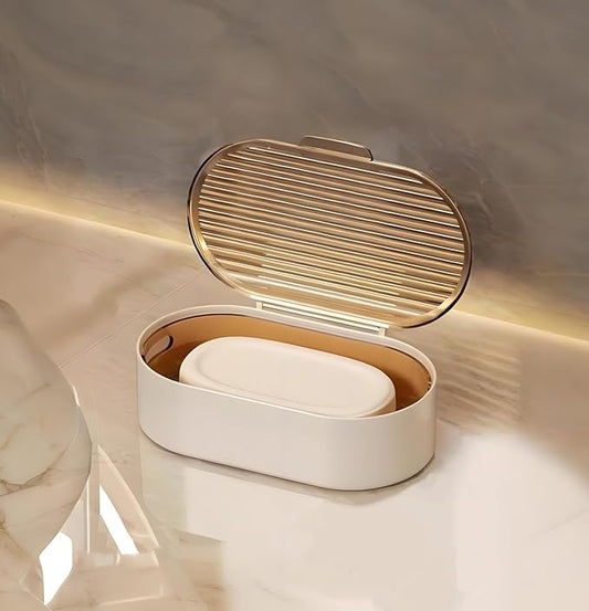 Soap Holder for Bathroom, Shower Soap Dish with Drainage Layer, Portable Soap Box for Bathroom, Bar soap Case for Travel, Gym, School, Camping