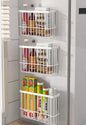 3 Piece Kitchen Cabinet Door Storage Box,Self Adhesive Wall Mounted Storage Boxes,Wardrobe/Bathroom/Refrigerator Small Items Organizer Storage Box (White3)