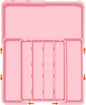 Spaclear Silverware Organizer - Expandable Silverware Drawer Organizer, Adjustable Drawer Organizer, Silverware Tray for Drawer 15.2"x 19" Utensil Drawer Organizer, Kitchen Organizers Storage, Pink