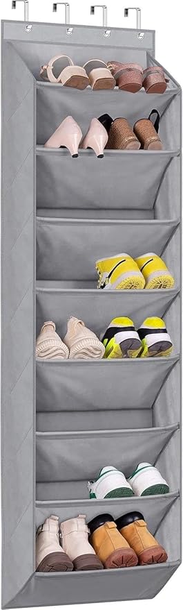 for Over The Door Shoe Organizer with 8 Deep Pockets Hanging Rack for Closet Hanger