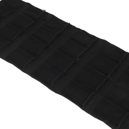 Unomor The Door Shoe Organizer with 24 Mesh Pockets, Hanging Closet Storage Bag, Black Sturdy Mesh, Space-saving Shoe Holder for Bedroom, Dorm, and Office Use