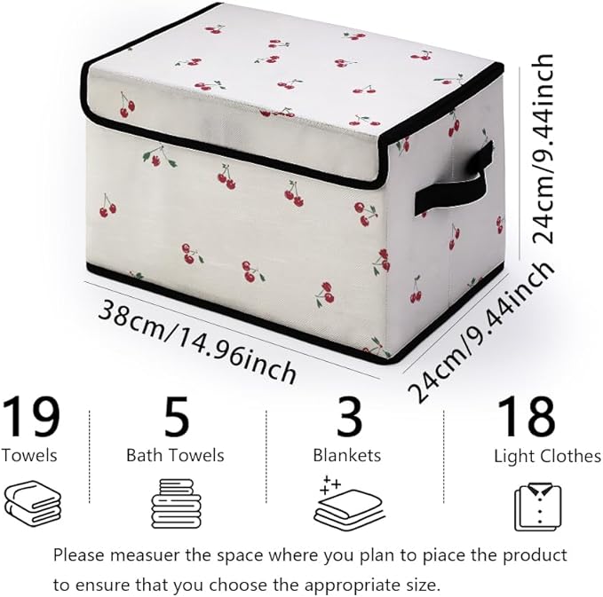 Stackable Clothes Storage Bins with Lids,Closet Organizers Fabric Cat Printing Box for Home and Office,Blanket Clothes Organizers,Under Bed Storage Containers 3 Pack.
