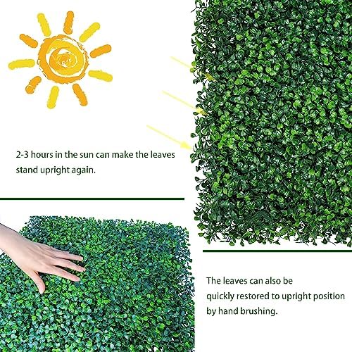 ODTORY Artificial Grass Wall Greenery Backdrop, 10X10 in 12P (8.4 sqft) - Image 4
