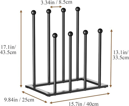 pickpiff Free Standing Shoe Racks - Black Metal Boot Rack, Shoe Organizer for Dorm Room, Closet, Entryway, Bedroom, Patio Outdoor, Hallway, Black Shoe Rack Organizer, Shoe Storage Fit for 4 Pairs