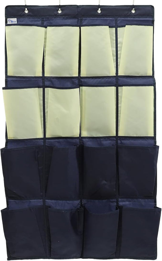 Over The Door Hanging Shoe Organizer with Oxford Shoe Storage Bag for Closet Bedroom Bathroom Tear-resistant Multi-purpose Organizer Accessories and Items