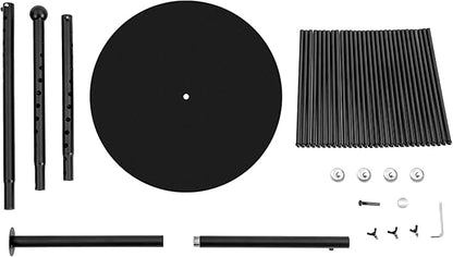 Scarf Display Rack 5.58ft Modern Freestanding Scarf Display Rack for Retail Stores, Homes & Offices, Spiral Iron Stand (Black)