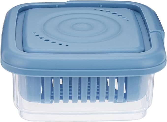 Soap Dish, Square Soap Travel Case with Drainage Layer, Leak-Proof Soap Container for Gym, Bathroom, Traveling, Camping, Soap Bar Shampoo Holder for Shower (Blue)