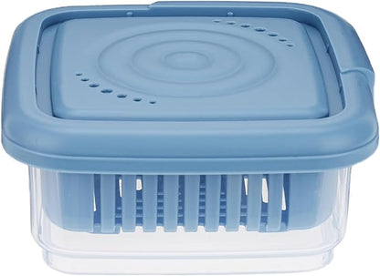 Soap Dish, Square Soap Travel Case with Drainage Layer, Leak-Proof Soap Container for Gym, Bathroom, Traveling, Camping, Soap Bar Shampoo Holder for Shower (Blue)