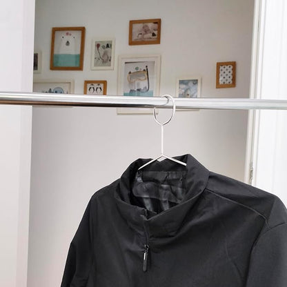 20 PCS Heavy Duty Metal Hangers Stainless Steel Anti-Theft Security Closed Loop Wire Coat Hangers for Hotels and Hospitality 16.5 Inch