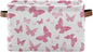 Watercolor Pink Butterfly Storage Basket Bin, Large Cube Storage Box Canvas Collapsible Storage Organizer for Home Office Closet - 15 L x 11 W x 9.5 H