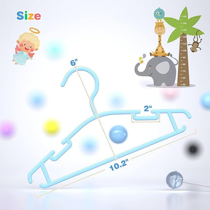Baby Hangers - 60 Pack Toddler Hangers Kids Plastic Hanger for Infant Small Child Childrens Nursery Newborn Clothes Closet Organization White