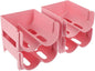4pcs Stackable Wine and Soda Can Organizer Rack for Pantry Drawer Storage Holder Space-Saving Design for Kitchen and Cabinet Pink