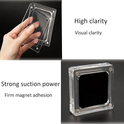 4 PCS Clear Acrylic Jewelry Storage Containers with Lid Clear Gemstone Display Box Acrylic Ring Box with Magnetic Clasps and Sponge Inside for Storage of Small Items,Coins, Necklace, Crafts