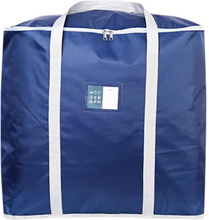 Oversize Moving Bag Waterproof Oversized Moving Bag with Zipper Design Storage Bag for Home Moving (Dark Blue)