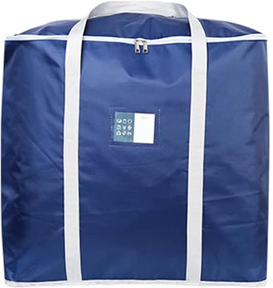 Oversize Moving Bag Waterproof Oversized Moving Bag with Zipper Design Storage Bag for Home Moving (Dark Blue)