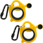 Zip Tie Holder, 2 Pack Yellow Cable Tie Holder Reusable, No.6 Lock Carabiner, Outdoor Use, ABS Plastic, Ziptie Organizer Clip for Electrician Tool Belt Wrap Heavy Duty Storage Container