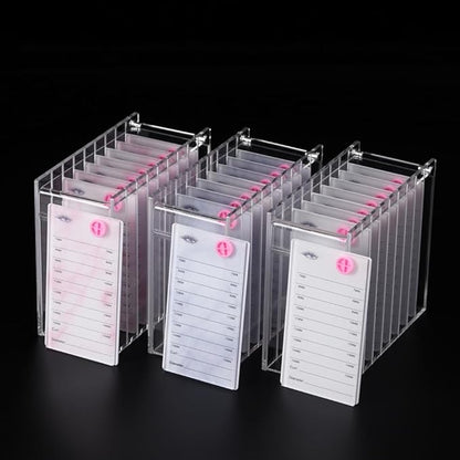Acrylic Eyelash Pallet For 8 Layers Storage Organizer, Grafting False Eyelashes With 7-15mm Scale Glue Cup Palette, Cosmetic Beauty Extension Supplies (A White Pallet)
