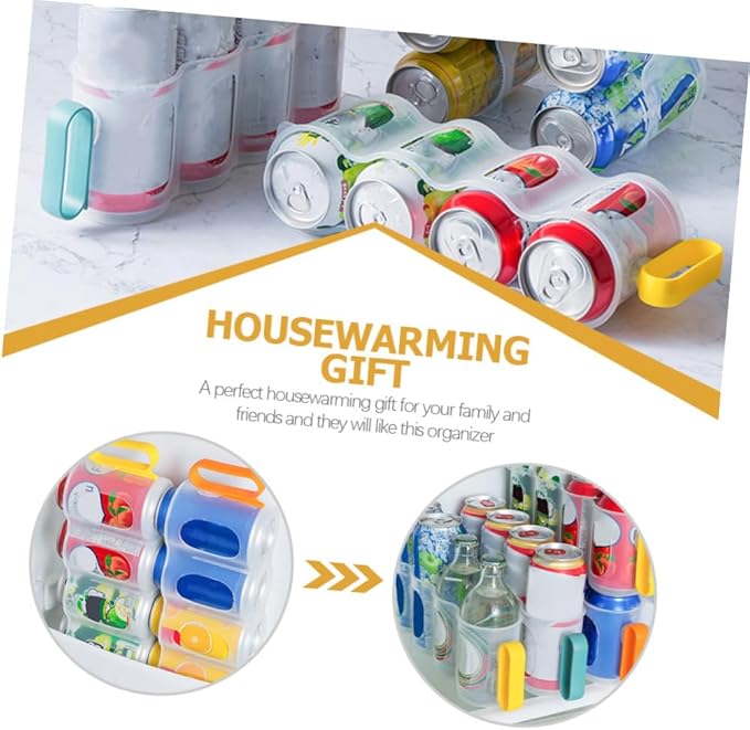 Cabilock 3pcs Fridge Can Organizer Storage Rack for Daily Use Beer Can Dispenser Soda Storage Organizer