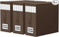 WOWBOX Sheet Organizers and Storage,Closet Bed Sheet Organizer Under Bed Storage and Organization with Label Cards & Clear Window for Bedding Sheets,Duvet Covers,Blankets (3 Pack，Brown)