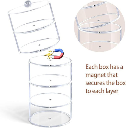 Belt Organizer, 5-Tier Acrylic Belt Storage & Holder for Closet, Clear Acrylic Display Case with Dust Cover for Belts Best Gift for Men And Husband (5-Tier)
