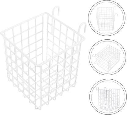 Mobestech 3pcs Hanging Iron Wire Basket Storage Rack Versatile Cabinet Door Organizer for Kitchen and Bathroom Sturdy Resistant Design Space Saving for Utensils and Toiletries