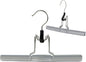 Mawa by Reston Lloyd Non-Slip Space Saving Clothes Hanger with Clamp for Pants and Skirts, Style M/26, Set of 2, Silver