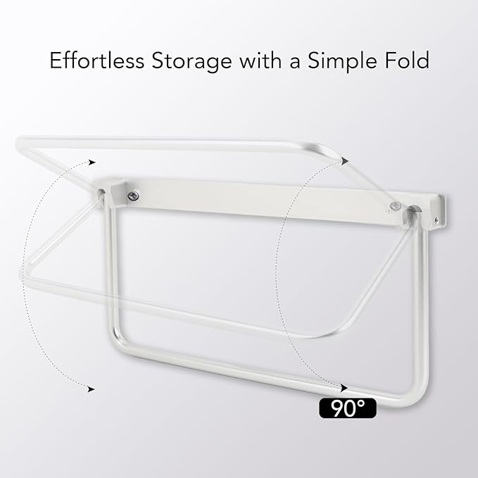 Cyrank Wall Mounted Shoe Storage Rack, Foldable RV Shoe Rack Space Saving Hanging Organizer Aluminum Alloy in Camping RV Travel (Silver)