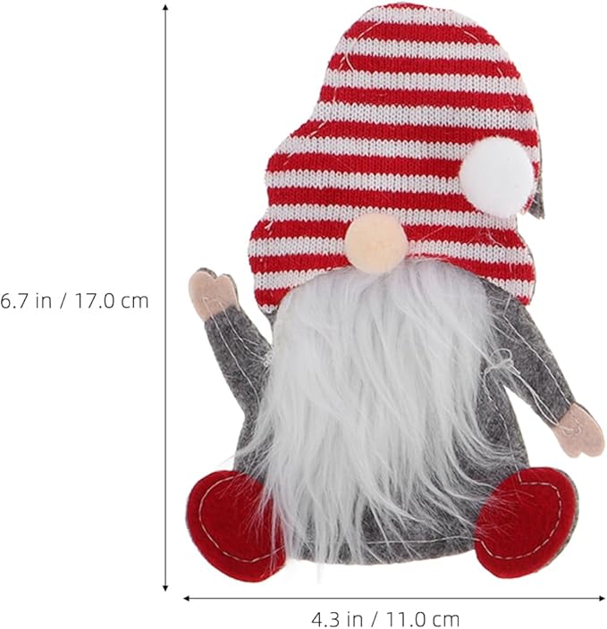 Luxshiny 12pcs Christmas Tableware Bags Gnome Cutlery Bags Xmas Cutlery Pouch Cover Holiday Table Flatware Pouches for Chopsticks Spoon Fork Christmas Table Decorations