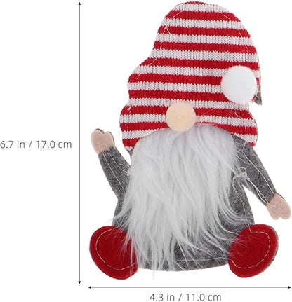 Luxshiny 12pcs Christmas Tableware Bags Gnome Cutlery Bags Xmas Cutlery Pouch Cover Holiday Table Flatware Pouches for Chopsticks Spoon Fork Christmas Table Decorations