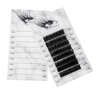 10 Layers Acrylic Eyelash Storage Box,Eyelash Holder Extension Tool,Makeup Organizer False Eyelashes Glue Pallet Holder, Grafting Eye lashes Close-Packed Display with 10 Pallets (Marble White)