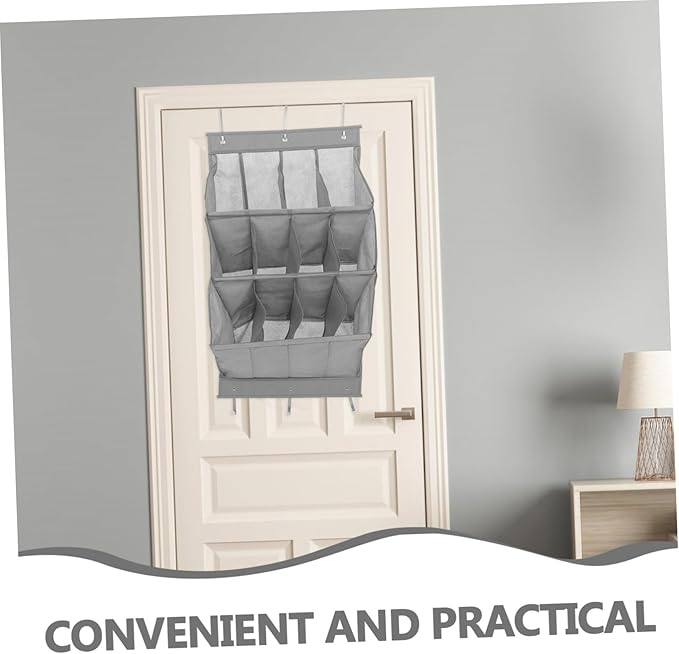 Zerodeko Door Hanging Shoe Rack Slot Organizer for Sneakers Boots High Heels Over the Door Storage for Entryway Bathroom Closet