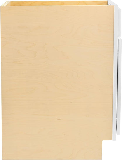Quicklock RTA (Ready-to-Assemble) | Base Kitchen Cabinets - Shaker Style | Made in America (Pure White, 15" Wx34.5 Hx24 D Base)