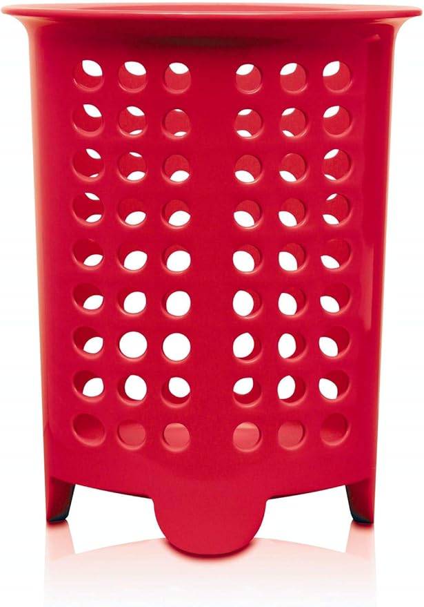Zeal Cutlery Drainer/Utensil Pot, Melamine, Red, 14 x 14 x 17 cm
