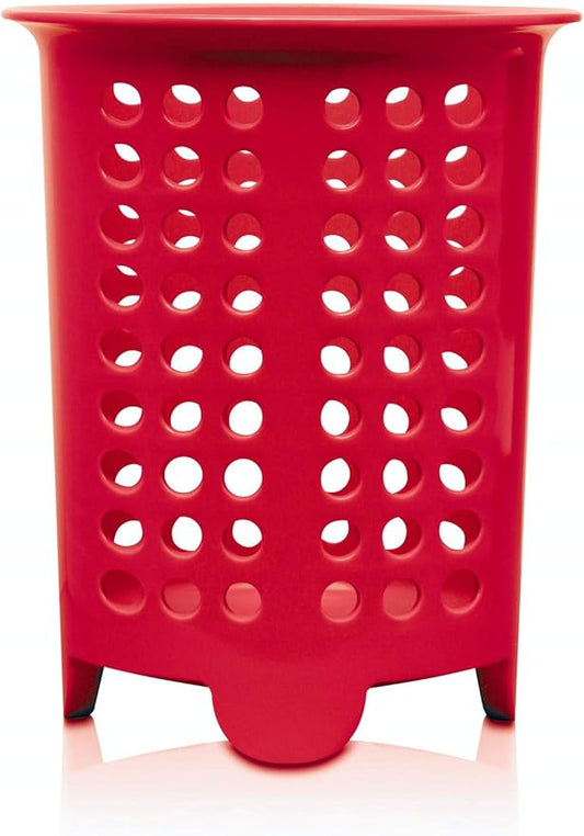 Zeal Cutlery Drainer/Utensil Pot, Melamine, Red, 14 x 14 x 17 cm