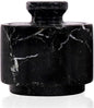 MARBLOUS KRAFTS Marble Salt Cellar 3" Inch Black Zebra Stone Salt Dish, Sugar, Seasoning Salt Containers for Countertop, Modern Salt Holder with Lid, Kitchen Spice Jar, Perfect Mother’s Day Gift