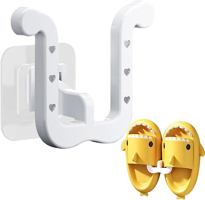 Shoes Holder Hook, Wall Adhesive Slipper Holder, Space-Saving Shoe Hook, Wall-Mounted Flip-Flop Holder, Slippers Hanging Hook Rack, Modern Non-Drilling Footwear Organizer for Entryway, Closet, Dorm