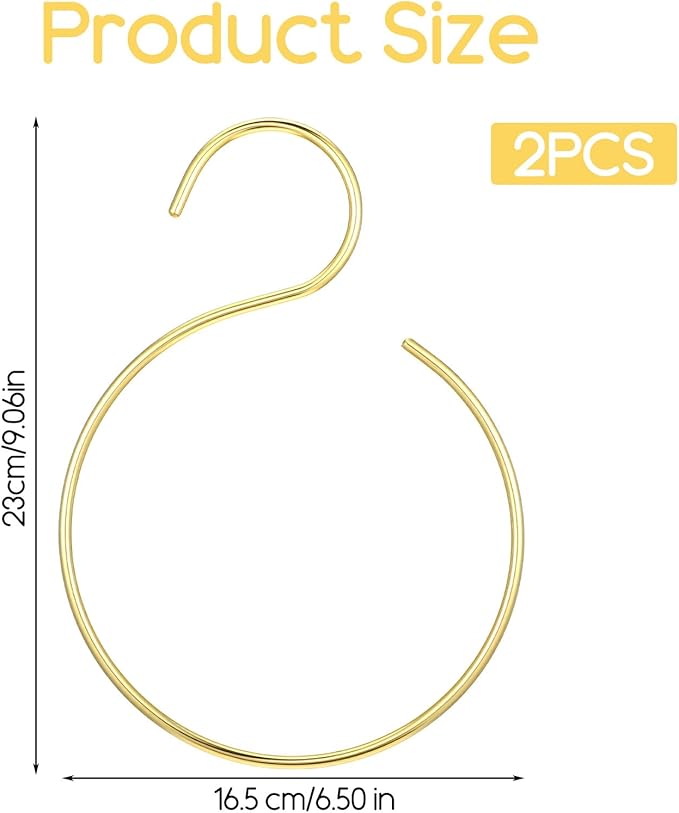 2 Pack Hat Hangers for Closet, Holds 20 Baseball Caps Space-Saving Hat Rack Organizer Sturdy Gold Cap Holder for Wall or Rod Mount