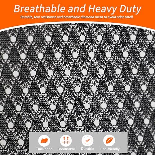 Polecasa Heavy Duty Diamond Mesh Laundry Bag, 24x36", Black - Image 2