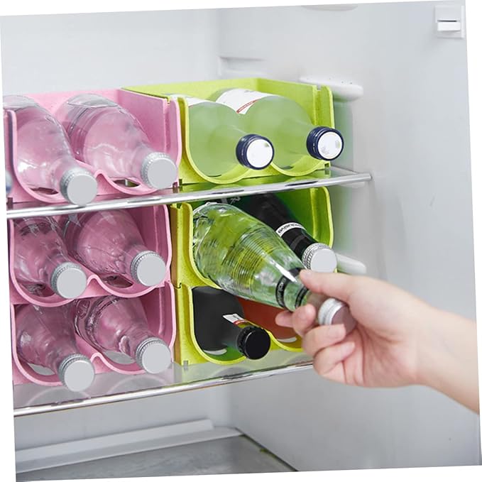 3pcs Plastic Beer Tower Cabinet Organizer Stackable Can Fridge Rack for Soda Beer Holder Wine Dispenser