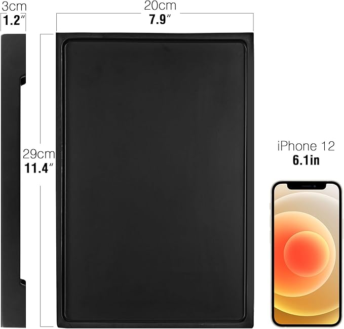Luxspire Vanity Tray, Bathroom Tray Toilet Tank Storage Tray, Resin Kitchen Sink Trays, Vanity Countertop Organizer for Candles Soap Towel Perfume Holder Dish Decorative Serving Trays -Large- Black