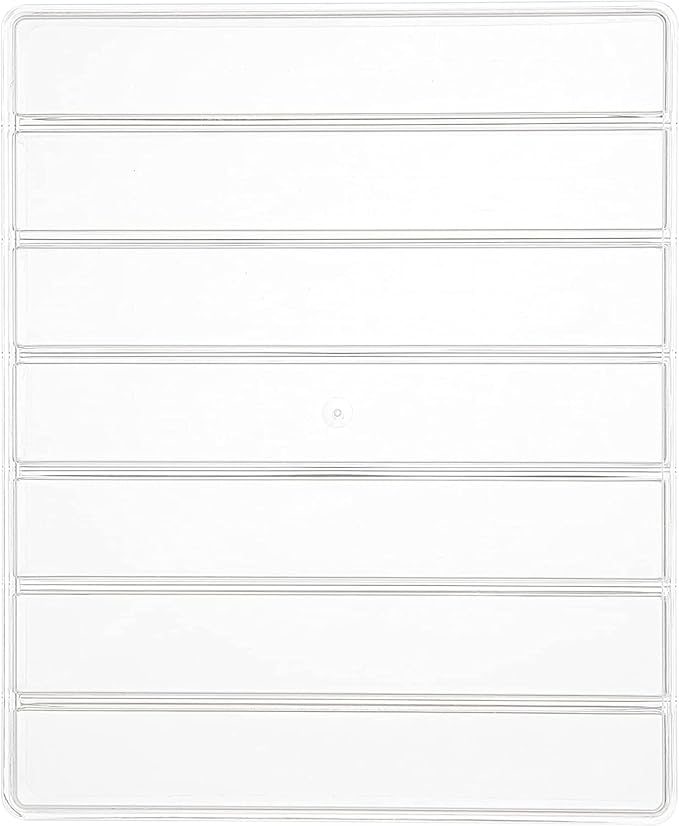 Acrylic Makeup Palette Organizer - Lipstick Organizer - 7-Divided Eyeshadow Palette Organizer for Drawer - Cosmetics Display Storage for Vanity Bathroom Countertop - Clear Cosmetic Organizer