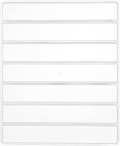 Acrylic Makeup Palette Organizer - Lipstick Organizer - 7-Divided Eyeshadow Palette Organizer for Drawer - Cosmetics Display Storage for Vanity Bathroom Countertop - Clear Cosmetic Organizer