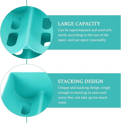 Zerodeko 4pcs Stackable Storage Rack for Soda Wine and Beer Organizer for Fridge Pantry and Countertop Space-Saving Drink Holder