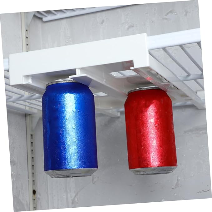Housoutil 2pcs Space-saving Fridge Soda Can Rack Wire Rack for Drink Storage Beverage Dispenser for Water Soda Beer