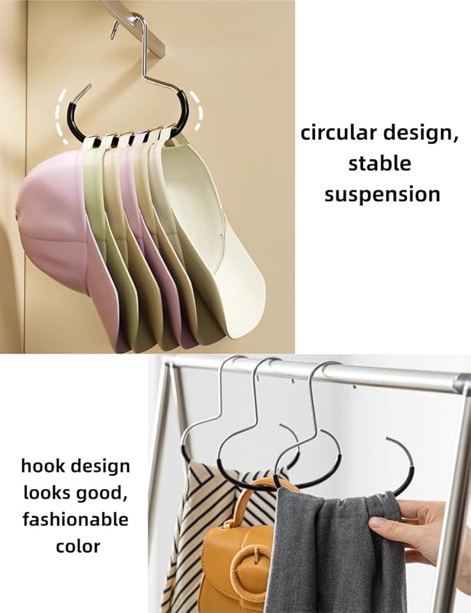 5 Pack Hat Organizer Baseball Caps, Baseball Hanger Holder Closet Ball Cap Racks, Storage Organizer for Caps Beanie Belt Tie Purse for Home/Organizers