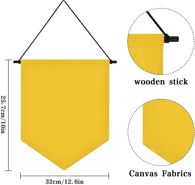 Wall Hanging Brooch Organizer Storage Board Colorful Enamel Pin Badge Canvas Display Banner Earrings Case Collection Holder 12.6x10in(Not Include Any Accessories) (Yellow)
