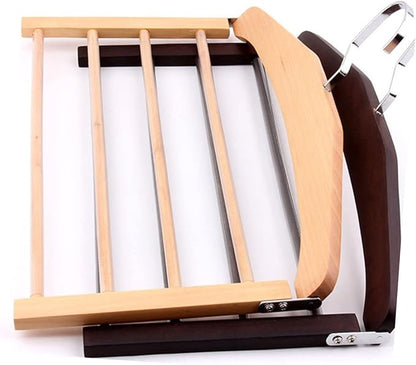 Multifunctional Non Wooden Clothes Hanger for Pants and Skirts Natural Finish Ideal for Closet Organization and Drying Space Saving Design